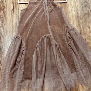 Zara Kids Asymmetrical Brown Dress